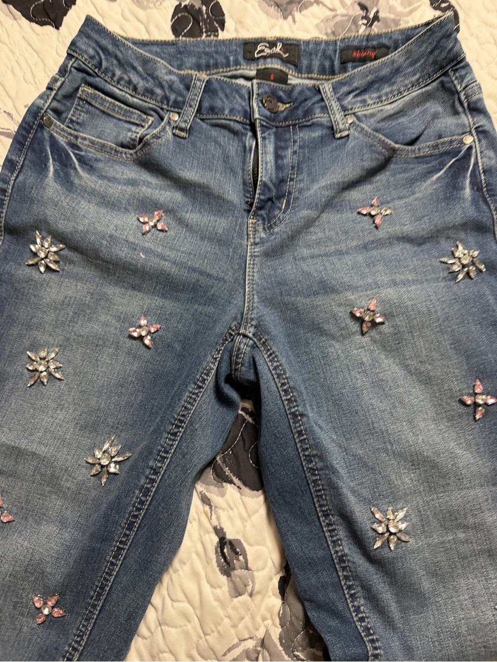 Earl Embellished Blue Women's Jeans by
